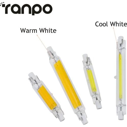 R7s LED COB Light Bulbs 78mm 118mm Dimmable 5W 10W 20W 110V 220V Floodlight Worklight J Type Double Ended White Lamp Glass Tube