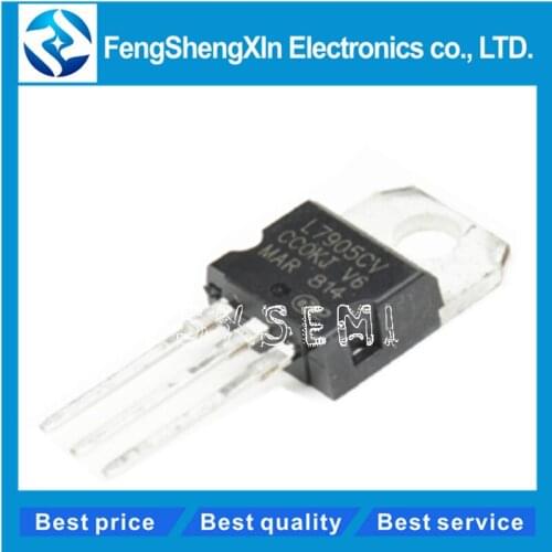 100pcs/lot New L7905CV L7905 LM7905 MC7905 TO-220 NEGATIVE VOLTAGE REGULATORS