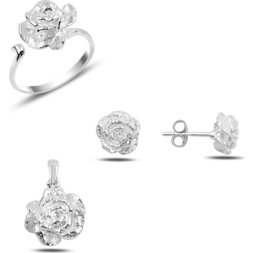 Silverlina Silver Sterling Rose Set