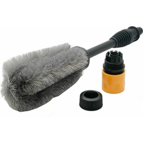 Car Wheel Brush Soft-bristled Steel Ring Brush Cleaning Brush Car Wash Tire Brush Suitable for Cars Motorcycles and Bicycles