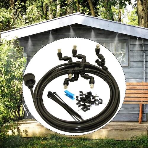Universal Rotation Spray Set 6 Meters Automatic With Quick Plug Nozzle Low Pressure Outdoor Spray System Cooling Misting System