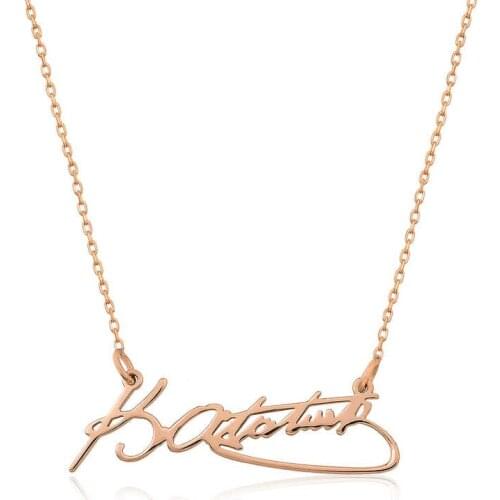 Tevuli 925 Sterling Silver Kemal Ataturk Signature Lady Necklace
