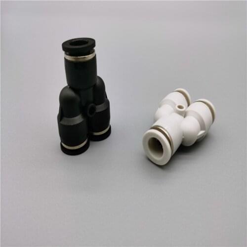 Y Shape Pipe Fittings Plastic Pneumatic Connector Fitting Quick Push For Air Water Connecting PY PW Connect 4 6mm 8mm 10mm 12mm
