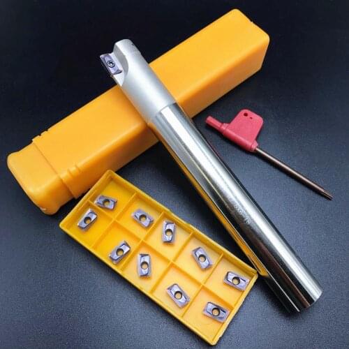 1PCS BAP300R C19-20-150-2T HSS inner diameter indexable shoulder end mill arbor + 10PCS APMT1135 lathe tool BAP300R turning tool