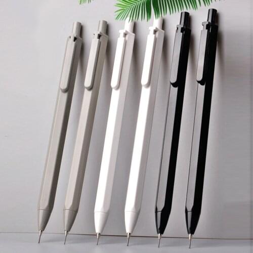 1pcs Simple Hexagon Mechanical Pencil 0.7 0.5mm HB Automatic Pencil Stationery Auto Pencils for School Office Supplies