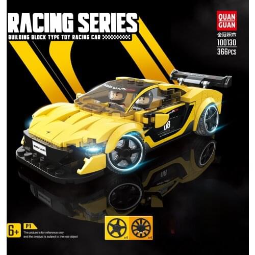 100130 eight grid super racing car series P1 building blocks boy DIY small particle assembly building blocks