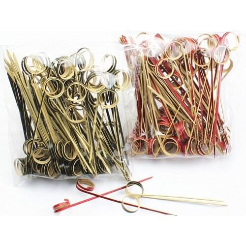 12cm 100 Pcs Red Fingers Bamboo Stickdis Posable Fruit Fork Iinteresting Dessert Cocktail Sign Wedding Decorative Party Supplies