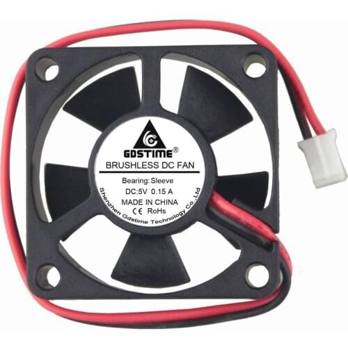 2PCS Gdstime DC 5V 35mm 35x35x10mm 3510 Cooling Fan 2PIN PC Computer Laptop Cooling Cooler 35x10mm Mini Silent Motor Case Fan