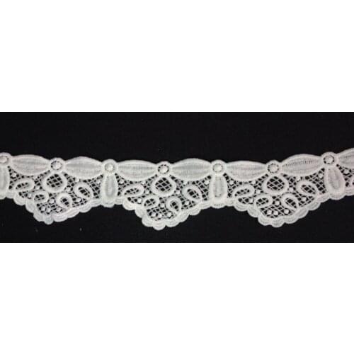 4cm wide milk fibre flower embroidery lace trim,Eco-Friendly soft touch flower lace trimmings XERYzx150422-25