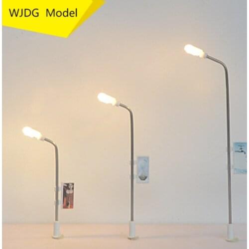 5PCS 3V LED single-head metal luminous advertising road lights, train model, DIY handmade materials sand table model materials