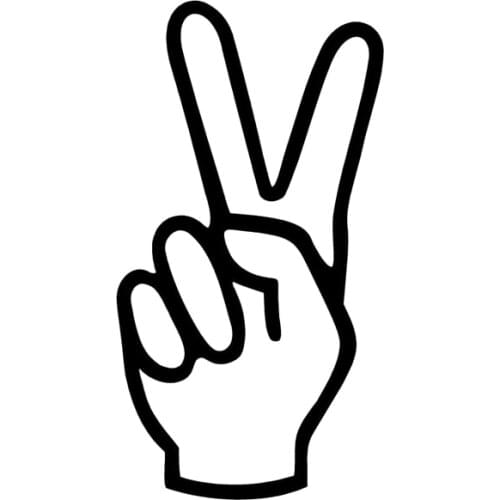 7.9cm*14.7cm Peace Sign Hand Funny Vinyl Decal Car Window Bumper Sticker S6-3257