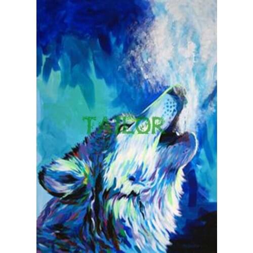 Home Decor Gift Cuadros diamond painting 5D set haft diamentowy Full square Cross stitch tools animal Mosaic colours Wolf art 36