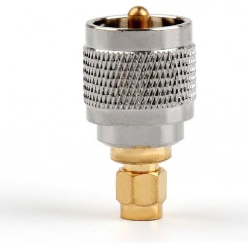 Areyourshop Adapter PL259 UHF Plug Male To SMA Male Plug Jack RF Connector Straight M/M 10Pcs 50Ohm Brass Wholesale for Cable