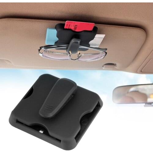 Car Styling Multi-function Auto Car Sun Visor Organizer Sunshade StorageBox Holder IC Card Sunglass Clip Holder Car Accessories