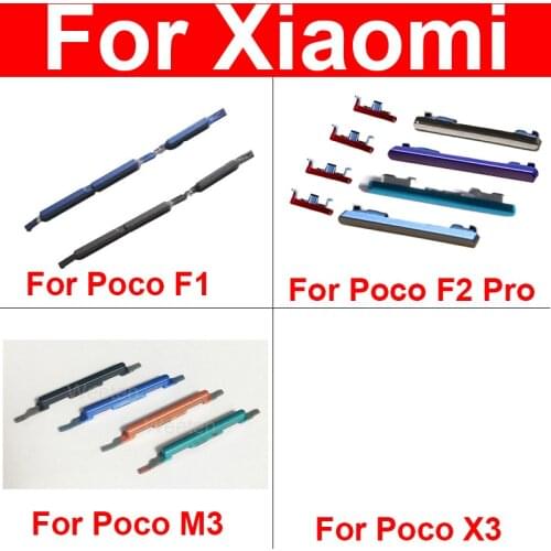 Power On/Off Side Button For Xiaomi Poco F1 F2 M3 X3 Pro Volume Audio Control Side Key Button Repair Replacement Parts