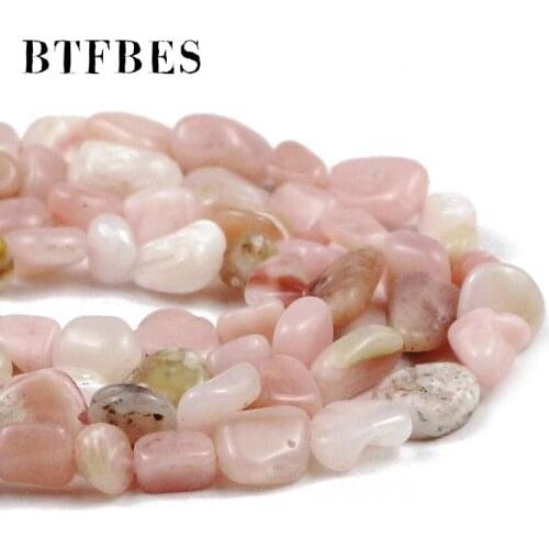 BTFBES Natural Irregular Pink opal Gravel4~7mm Charm Loose beads DIY bracelets necklace for Jewelry making accessories Wholesale