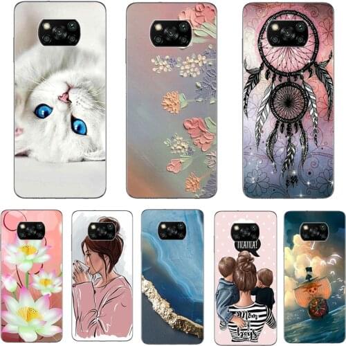 Phone Case For Xiaomi Poco X3 NFC Case Soft TPU Silicone Back Cover For Xiomi Poco X 3 PocoX3 NFC 6.67'' Cover