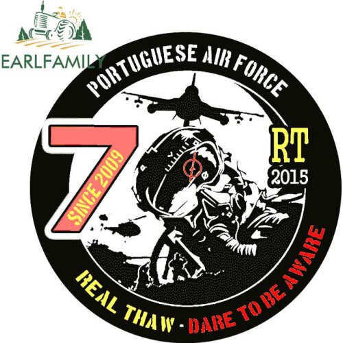 EARLFAMILY Car Sticker Portuguese Air Force Organization Close Air Support Military Exercise Forca Decal Vinyl Creative Stickers