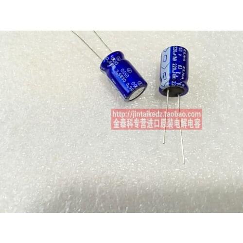 2020 hot sale 30PCS/50PCS ELNA blue robe RE3 63V220UF 10X16 audio capacitance 85 degrees electrolytic capacitors free shipping
