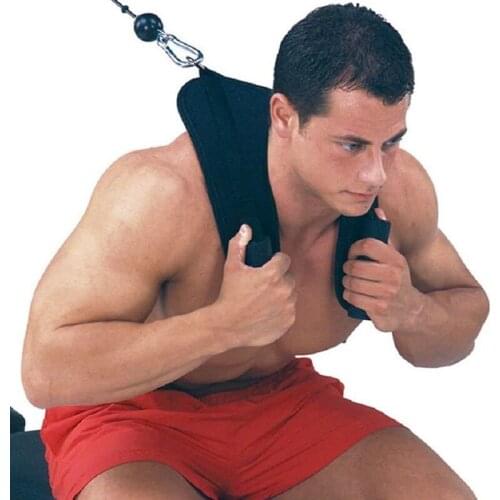 Fitness Back Abdominal Crunch Straps Home Gym Ab Exercise Pulling Harness Shoulder Strap Nylon Home Workout Barbell Gym Workout