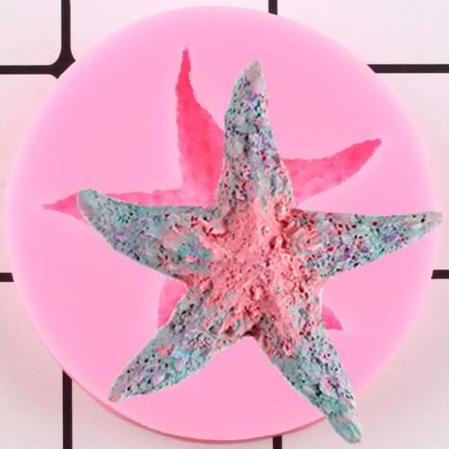 Cake Decorating Tools DIY Starfish Fondant Silicone Mold Sea Creatures Chocolate Gumpaste Mould Candy Resin Clay Molds