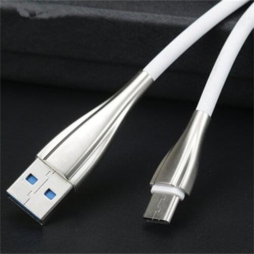 2A Fast Charging Type-C Cable USB C Micro USB Mobile phone Cables 1M USB-C Cable For Samsung For Huawei Braid Blue White Gray