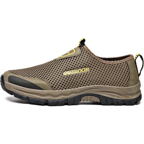 Mesh Men Casual Shoes Summer Outdoor Water Sneakers Men Trainers Non-slip Climbing Hiking Shoes Breathable Mens Treking Shoes