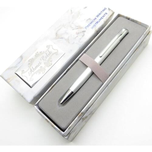 Wings Marble T251 Mat Chrome Ballpoint Pen | İsme Special Pen | Gift Pen