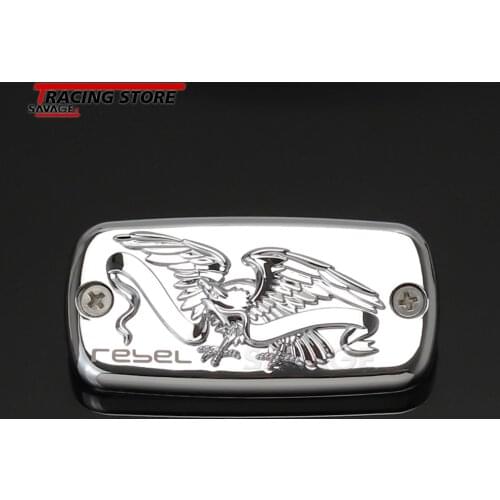 3D Front Brake Reservoir Cover For HONDA REBEL CMX 300 500 CMX500 CMX300 Motorcycle Accessories Chrome Master Cylinder Oil Cap