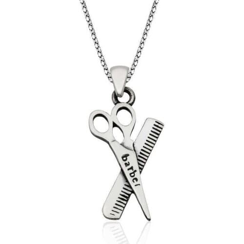 KUTAYDAN 925 Sterling Silver Barber Men 'S Necklace