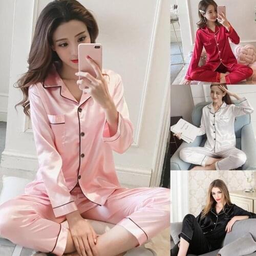 Pajamas Womens Spring And Autumn Thin Section Plus Suit Silk Size Imitation Cardigan Fat Silk Plus Loose Long-sleeved Home L2X2