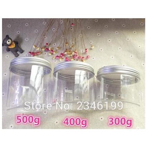 300G 300ML Large Volume Cream Pot With Transparent Inner Lid PET Plastic Candy Packing Container 20pcs/lot