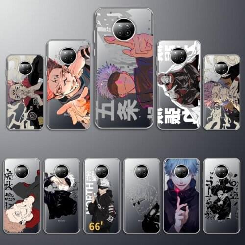 Anime Jujutsu Kaisen Phone Case Transparent for Xiaomi mi Redmi note 10 t 8 9 pro lite 11 Samsung S 8 9 10 20