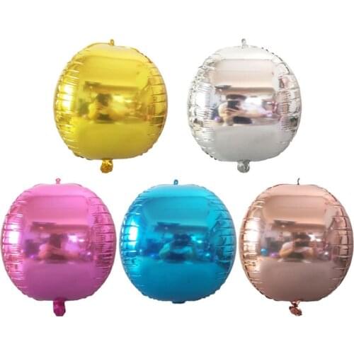 2pcs 5 Colors 22 Inch 4D Square Round Shining Balloons Wedding Aluminum Foil Balloon Festival Outdoor Birthday Party Decoration