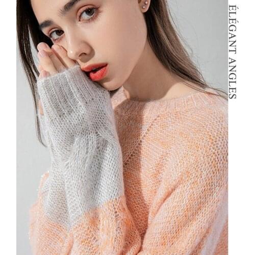Sweater New Style Autumn Winter Womens Loose Sweater Ins Wind Mohair Texture Comfortable Large Size Solid Color Woman Sweaters