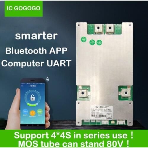 JBD smart BMS 4S 12V Packs in Series 8S 16S 60A 80A 100A 120A 150A Li-ion 3.7V Lithium Battery Protection Board Bluetooth APP PC