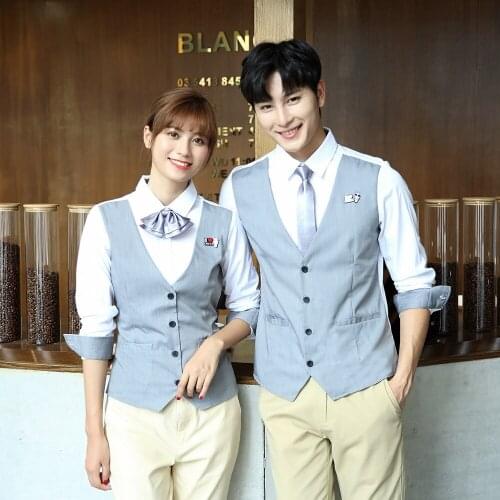 Waiters Long Sleeve Female Hotel Work Clothes Autumn And Winter Clothes Restaurant Catering Shop Uniform