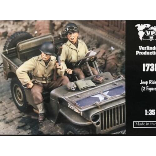 1/35 scale WW2 jeep driver 2 people (not including car) miniatures WWII Resin Model Kit figure Free Shipping