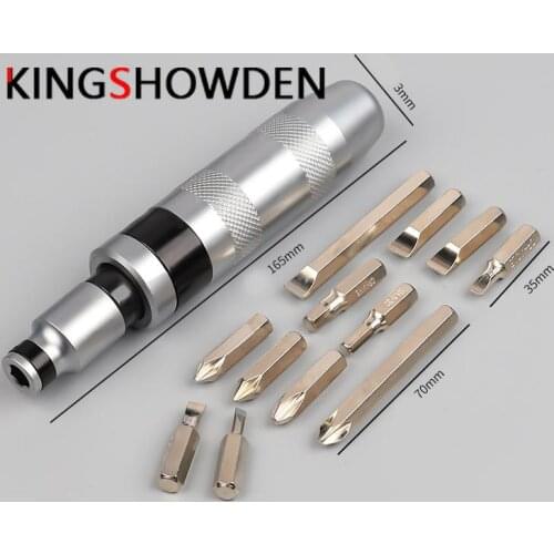 13Pcs Impact Screwdriver Set Extractor Repair Screw Bolts Driver Slotted Phillips Screwdriver Bits Repair Tools With Iron box