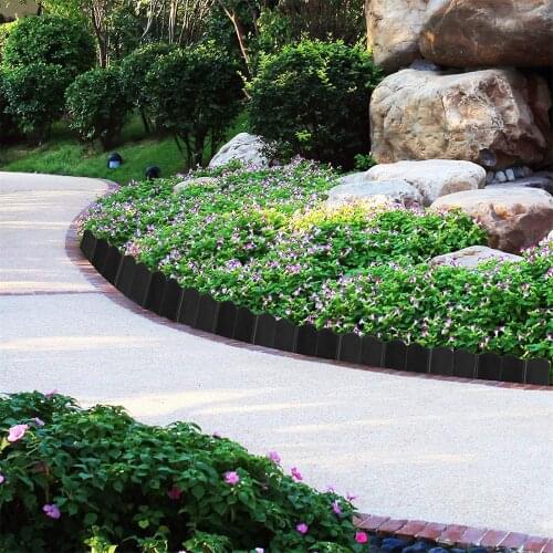 Landscape Edging Fence 20 PCS Plant Support Stake Decorative Garden Flower Rack Reusable Plastic Cage Holder No Digging GQ