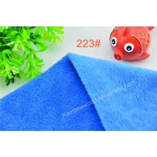 223# Royal Blue Color Super Soft Short Hair 2-3mm Fleece Fabric Velvet Microfiber Velboa for DIY Patchwork Toy Shoes Sofa Pillow