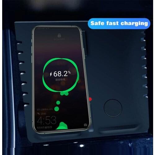 Car Phone Charger Wireless Convenient Fast Charging Adapter with Dual USB Ports Auto Charging Accessories for Tesla Model 3