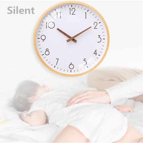 Solid wood Large Wall Clock Modern Design Fashion Silent Living Room Bathroom Balcony Decor Home Decoration Watch Wall Clock