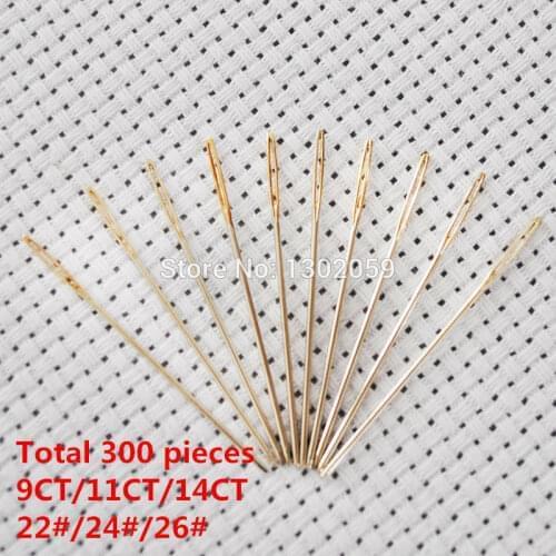 Available Factory Shop 22# 24# 26# Cross Stitch Embroidery Needle 1 Lot = 300 Pieces