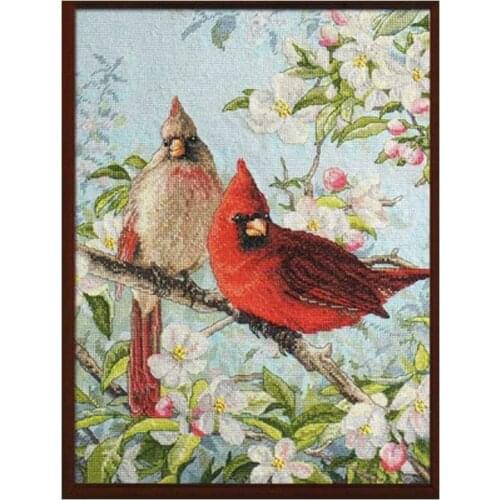 Two little birds patterns Counted Cross Stitch 11CT 14CT 18CT DIY Cross Stitch Kits Embroidery Needlework Sets home decor