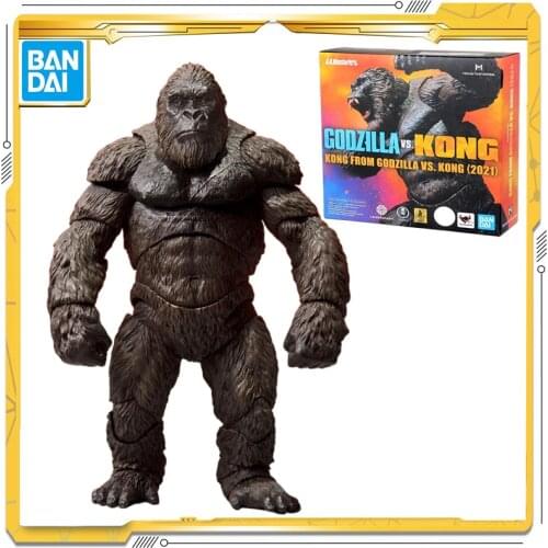 Original BANDAI SHM 2021 Godzilla vs Kong Gorilla Model Toy Action Figures Toys For Children Gift