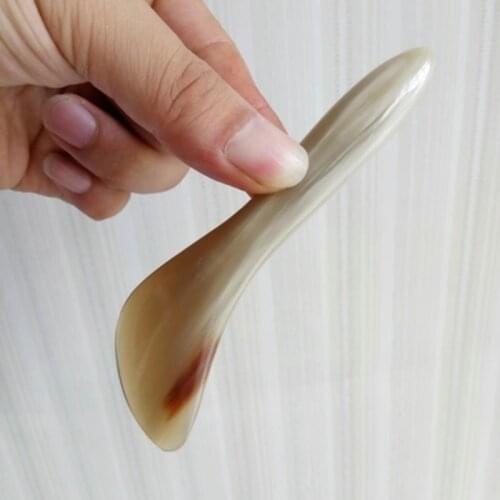Gua sha massage tool Old cow white buffalo horns good shave thickening pull rods beauty spoon stick point acupuncture pen eye