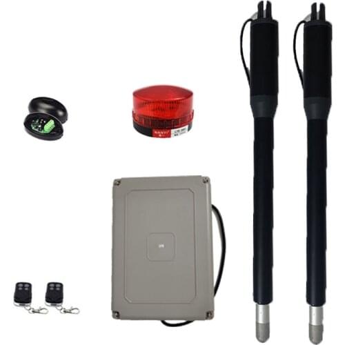 KINJOIN 200KG Swing Door Gate Opener Electric Double Arm Operator Linear Actuator With Remote Control Warning Light Optional