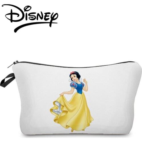 Disney Snow White Printed Makeup Bag Cartoon Storage Bag High Quality Princess Cosmetic Bags Child Pencil Case Custom Pattern