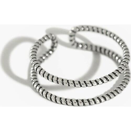 Miuoxion Retro Double Twist Ring Personality Fashion Punk Party Jewelry For Women Feature Namour Charm Gift All Seasons